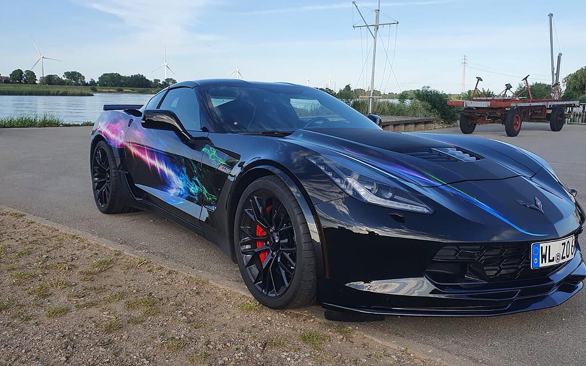 Individuell folierte Corvette von Speed-Bike